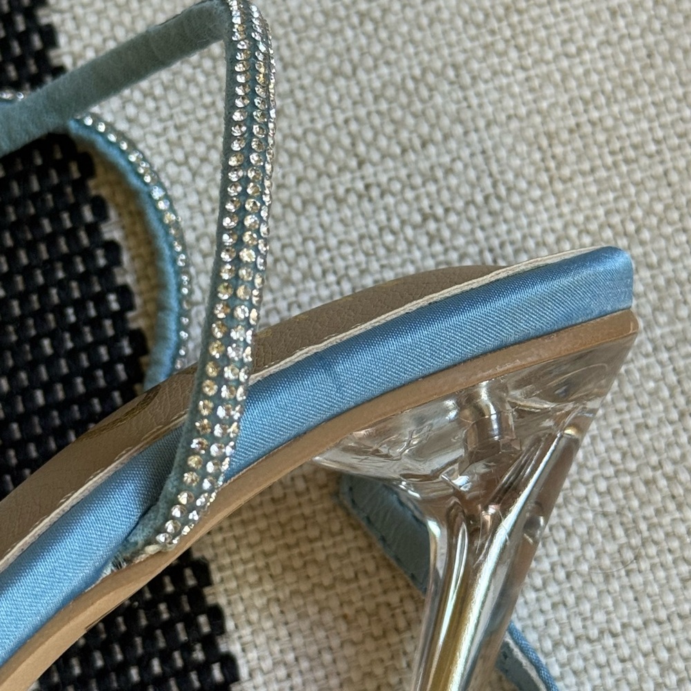 EGO Blue Heels with Bow and Rhinestone Accent Size 5 - Picture 14 of 15